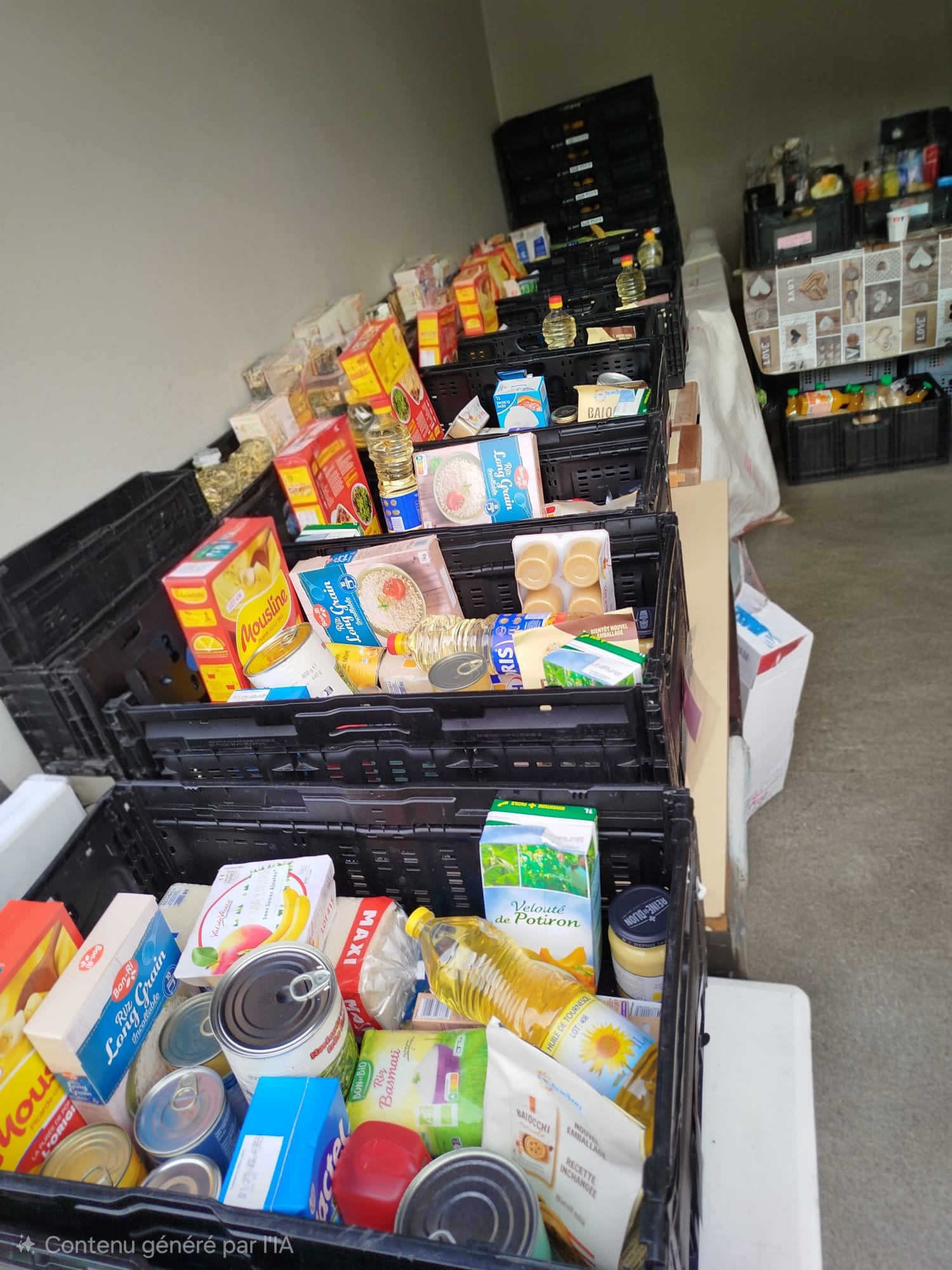 Colis alimentaire distribué par La Vallée du Cœur