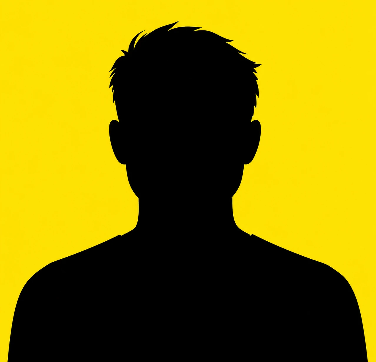 Silhouette homme sur fond jaune – La Vallée du Cœur